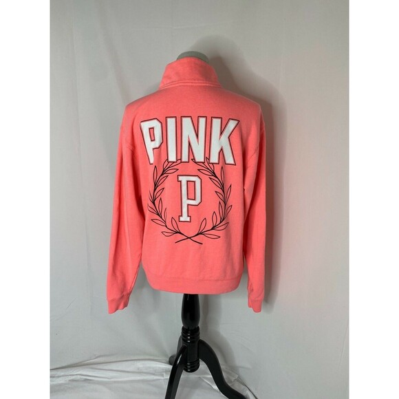 PINK Women’s Sweatshirt Pink Big Logo Victoria's Secret Pullover Size Small - Picture 3 of 6